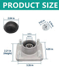 Dimensions of 2 Pack Front Wheel Hubs For Yamaha Golf Carts Fits G2 G8 G9 G14 G16 G19 G22 G29, cap, and nut