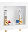 Washer Outlet Box With Water Hammer Arrestor And Valves For Quiet Laundry, Inlet 1/2 Inch PEX F1807 Adapters
