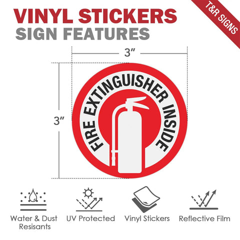 Badass Hella Tough Fire Extinguisher Safety Signs 10 Pack 3X3 Inch Self Adhesive Vinyl Decals Reflective Waterproof Fade Proof Ready For Garage Workshop And Road Trip