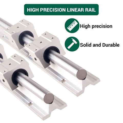 Beefy 600mm SBR25 Linear Rail Kit With 2 Rails And 4 SBR25UU Blocks, Heavy Duty CNC Guide Rails For DIY Routers, Lathes And Mills