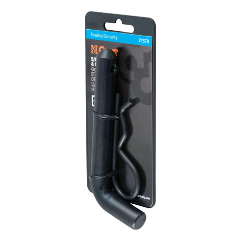Black Trailer Hitch Pin And Clip With Five Eighths Inch Diameter Fits Two Inch Receiver For Ball Mounts And Trailer Accessories Easy Grip With A 105 Degree Bend For Class 3 4 And 5 Hitches