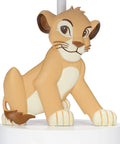 Lion King Adventure Lamp With Shade And LED Bulb, Simba Sculpted Base, close-up showing hand-painted Simba on white base.