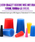 100 Count Silicone Rubber Tapered Plugs Set One Sixteenth To Five Eighths Inch Universal Size High Temperature Resistant