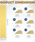 24 Pcs Brass Shim Stock 6 Thicknesses 0002 To 016 Inches Perfect For Valve Tuning Engine Calibration And Bearing Alignment Jewelry Work Since Gear Gives Flat Precision You Can Trust For Your Projects That Need Dead On Accuracy Saving Big Bucks. dimensions chart with brass shim sizes