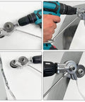 Two Pack Electric Drill Plate Cutter Attachment 2024 Upgraded Metal Sheet Nibbler cutting sheet metal with drill