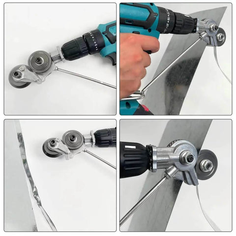 Two Pack Electric Drill Plate Cutter Attachment 2024 Upgraded Metal Sheet Nibbler cutting sheet metal with drill