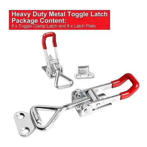 Six Pack Toggle Latch Catch Set With Adjustable Clamp For Cabinets And Boxes Self Locking Linkage Delivers Steady Clamping