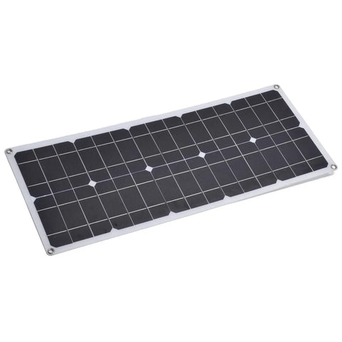 50W Flexible Monocrystalline Solar Panel With Dual USB Outputs For Camping Hiking Travel And Emergency Power Supply
