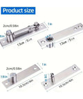 Dimensions of 360 Degree Heavy Duty Pivot Hinge For Hidden Doors And Bookshelves, Stainless Steel Invisible Hardware