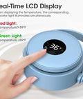 Real Time Digital Temp Monitor for 20 Oz Breast Milk Cooler Cup showing temperature with red and green indicator lights.