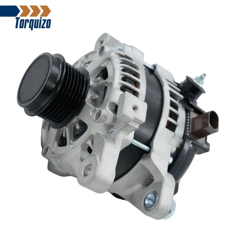 Side view of 12V 115A Alternator For Toyota Corolla 2014-2019 1.8L L4 CW 6-Groove Direct Replacement Replaces OE 27060-0T230 FG12T050