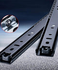 Heavy Duty 14 Inch Drawer Slides Full Extension Under Mount With Ball Bearing Smooth Quiet Sliding 2 Fold Double Row Steel Construction Ideal For Cabinets And Furniture close-up