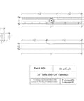Wooden Table Extension Set With 26 Inch Equalizer Slides For Pedestal Tables and detailed blueprint dimensions.