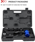 Heavy Duty Hydraulic Knockout Hole Punch Kit for Electrical Conduit 1/2 to 2 Inch, 22.5-61.5 mm, in portable case, six die set