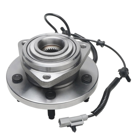 Six Piece Front Wheel Bearing Hubs Kit With Two Front Hubs And Four Upper And Lower Ball Joints For 2005-2010 Jeep Grand Cherokee And 2006-2010 Commander Replacement Front Left And Right Hubs To Beef Up Your Jeep 5 Bolt ABS Sensor Ready