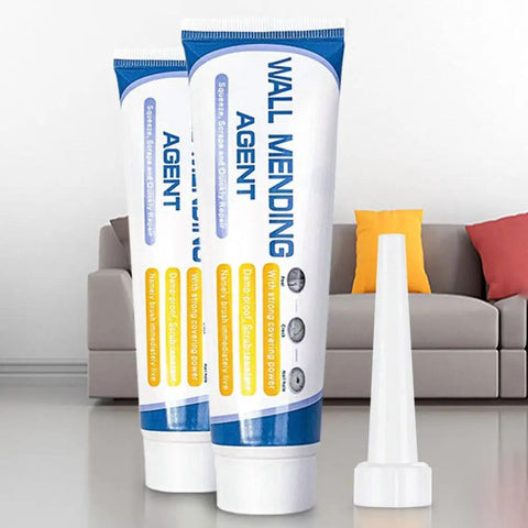 Ultimate Drywall Patch Repair Kit With Scraper And Nozzle Extender For Holes Cracks Dents And Small Wall Damage in living room