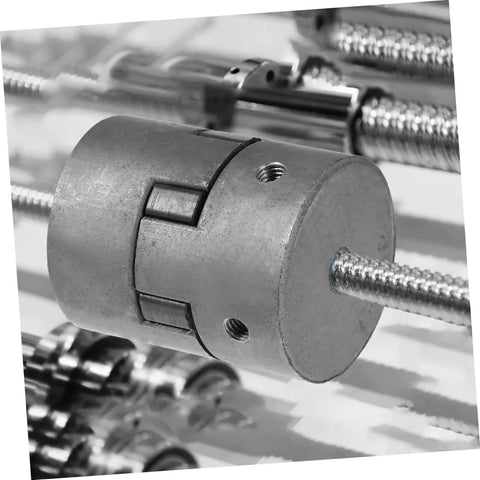 Heavy Duty Three Piece Jaw Coupler Kit Featuring Flexible Spider Insert Connects Servo Motors Quickly, showcasing robust metal construction.