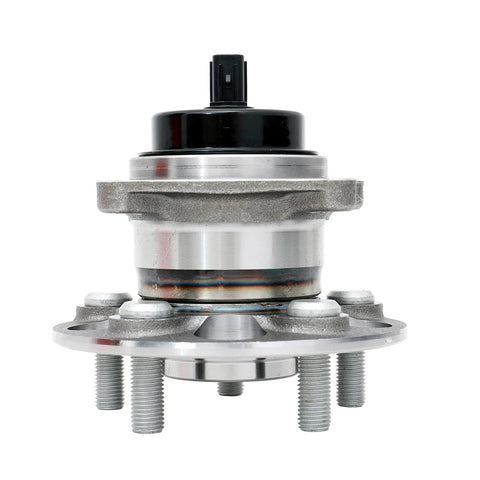 Front view of rear wheel bearing hub assembly set of 2 for 2016-2021 Toyota Prius, 2017-2021 Prius Prime, and 2011-2017 Lexus CT200h.