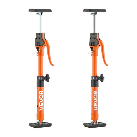 VEVOR cabinet jack support poles, 2-pack, orange steel telescoping poles with clamps for cabinet installation up to 220 lbs