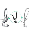 Pre Rinse Sprayer For Commercial Sink Faucets With High Pressure 1.42 GPM, Chrome Finish, Heavy Duty Kitchen Sprayer details