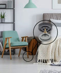 Bedroom with chair featuring One Inch Chair Sliders Set Of Eight Self Adhesive And Screw On Furniture Glides with close-up detail.
