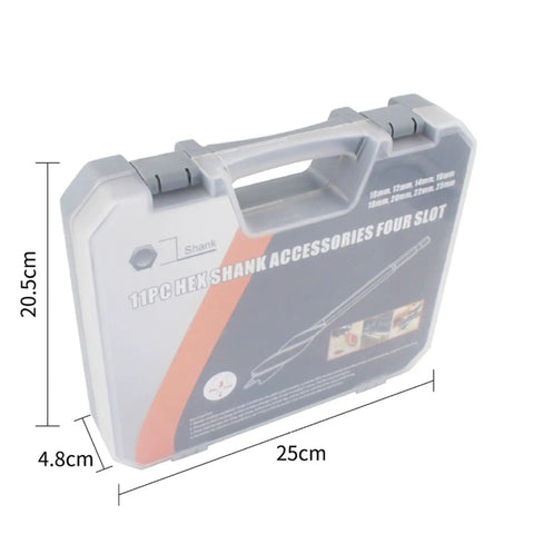 Rock Solid Woodworking Auger Drill Bit Set Forged From Premium High Carbon Steel For Rough Jobs and Smooth Wood Boring Includes Full Metric Range Carrying Case.