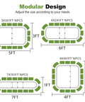 4 In 1 Modular Raised Garden Bed Kit With Adjustable Sizes diagram showing dimensions in galvanized steel