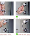 Step-by-step installation of Strong Suction Cup Handle for glass doors and cabinets, showcasing seamless adhesion and modern design.