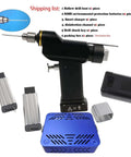 Top Shelf Electric Cannulated Drill For Veterinary Bone Surgery Featuring Rock Solid Stepless Speed Control and sterilization box.