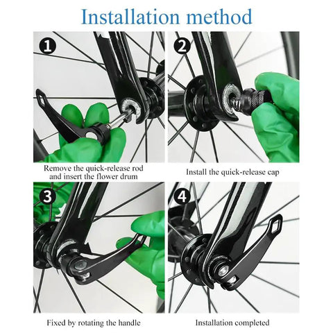 Installation steps for Two Pack Quick Release Bicycle Skewers Aluminum Front And Rear Axles 112mm And 150mm