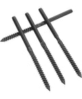 Heavy Duty Stainless Steel Cable Railing Fittings With Threaded Wire Rope End Terminals For Deck Stairs Balcony Railings showing black steel screws for installation.