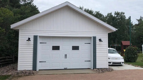 White garage exterior with Two Pack Black Farmhouse Vanity Light Fixtures E26 Wall Lamps Sconces For Kitchen Bathroom Hallway Hardwired