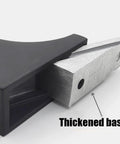Heavy Duty Aluminum Shelf Brackets Built For The Shop Easy Snap Install For Garage Shelving And Workbenches Black thickened base detail