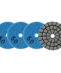 2 Inch Diamond Polishing Pads Kit For Granite Marble Concrete Quartz Stone Wet Or Dry Use Grit Range 50 To 400 4 Pad Set