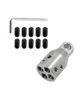 Heavy Duty 4000 Lbs Max Pull Strength Wire Pulling Grip Attachment Head With Four Cable Slots, stainless steel components and set screws.