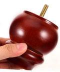 Two Pack Sturdy Wood Furniture Legs For Sofa, Table, And More With Noise Reduction Design, close-up of solid wood leg