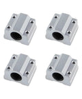 4 Pack Linear Motion Ball Bearing Slide Block Kit Must Have With SC8UU SCS8UU SC10UU SCS12UU 16UU 20UU 25UU Linear Shaft Parts For DIY 3D Printer Projects SCS16UU High Precision Rails, 4 aluminum bearing blocks