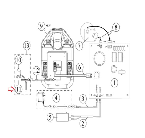 StepOne Magnet Switch Assembly Replacement For Recumbent Stepper Equipment OEM Style Position And Motion Sensor Component For SONE Series Machines Part A5410, wiring diagram
