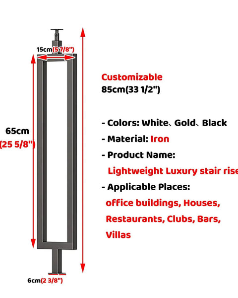 Rock Solid Adjustable Angle Stair Railing Bracket For Balusters And Spindles With Hella Tough Steel Build, 85cm height, iron material.