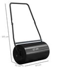 Heavy Duty Garden Lawn Roller For Fresh Sod And Uneven Patches Water And Sand Filled 46 Liter Rolling Drum Manual Push Or Towable
