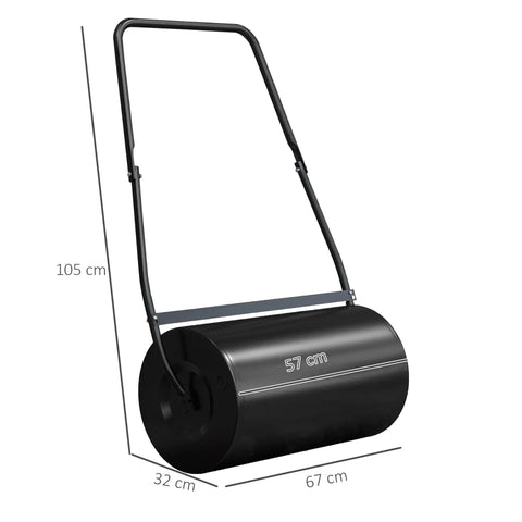 Heavy Duty Garden Lawn Roller For Fresh Sod And Uneven Patches Water And Sand Filled 46 Liter Rolling Drum Manual Push Or Towable