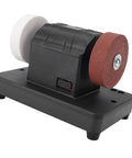 Pissente Mini Bench Grinder For 18V Battery Power Tool With Dual Wheels showing compact design and dual grinding wheels for metal shaping.