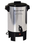 30 Cup Coffee Urn With Automatic Temperature Control And Fast Cup Per Minute Brewing Easy Cleanup In Basket Measuring Guide Ready Light Highly Polished Aluminum Silver Finish Ideal For Large Offices Events And Meetings