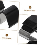 Gas tank door spring clip replacement, black metal with plastic insert, Amazon automotive part