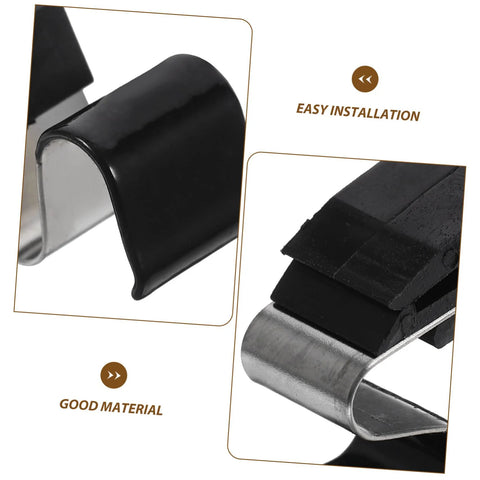 Gas tank door spring clip replacement, black metal with plastic insert, Amazon automotive part