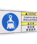 Pro Grade Heavy Duty Industrial Equipment Filter Cleaning Reminder Tag White PET Material Weather Resistant Service Sticker