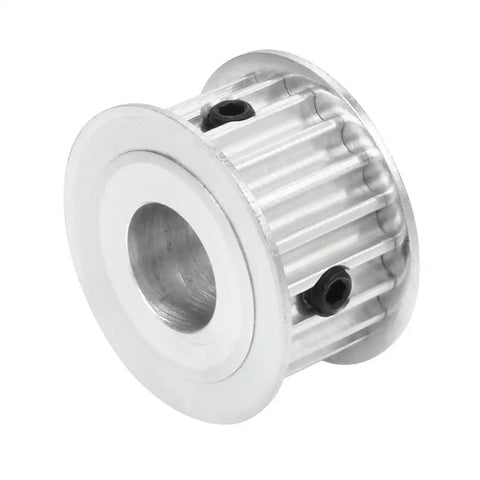 Aluminum 20 Teeth Timing Belt Pulley, 14Mm Bore, 5Mm Pitch, Fits 15Mm Timing Belts, Rock Solid For Milling Machines, 3D Printers, Drilling Machines, Rugged CNC Gear And Drive Component, side view