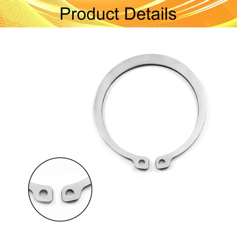 Top Shelf 304 Stainless Steel Snap Rings For Shafts, Heavy Duty Internal Retaining Circlips With Precision C Clip Design, Rust Resistant Shaft Holders Pack Of Ten