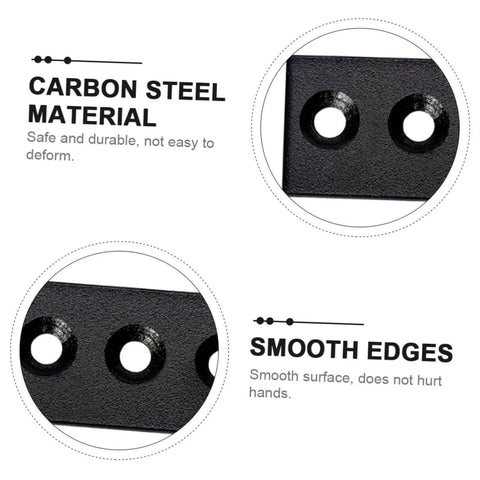 Metal Track Mending Plates For Barn Door Repair Carbon Steel Joint Brackets Smooth Surface And Easy Installation