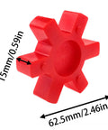 Tough As Nails Rubber Spider Insert For L Clamp Couplings Built Different Polyurethane Center Piece L99 And L100 Compatible Vibration Dampening Drive Shaft Component For Machinery Parts Red Two Pack Set. Red rubber spider insert measures 2.46 x 0.59 inches.